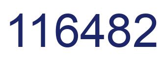 Number 116482 blue image