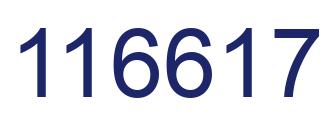 Number 116617 blue image