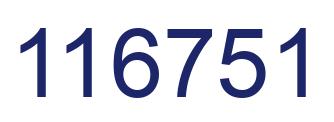 Number 116751 blue image