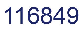 Number 116849 blue image