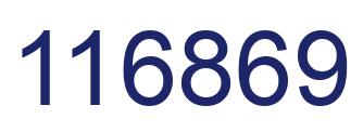 Number 116869 blue image
