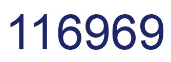 Number 116969 blue image