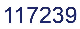 Number 117239 blue image