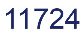 Number 11724 blue image