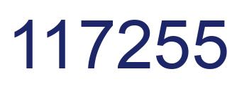 Number 117255 blue image