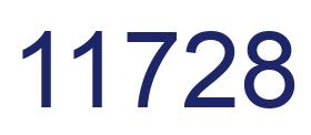 Number 11728 blue image
