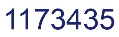 Number 1173435 blue image
