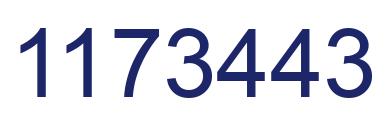 Number 1173443 blue image