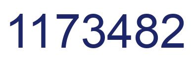 Number 1173482 blue image