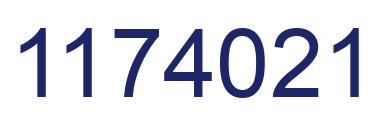 Number 1174021 blue image