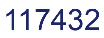 Number 117432 blue image