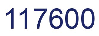 Número 117600 imagen azul