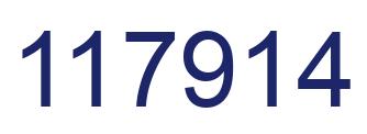 Number 117914 blue image