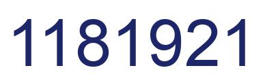 Number 1181921 blue image