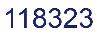 Number 118323 blue image
