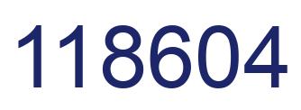 Number 118604 blue image