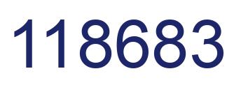 Number 118683 blue image