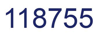 Number 118755 blue image