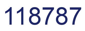 Number 118787 blue image