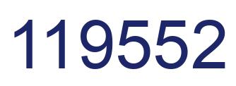 Number 119552 blue image