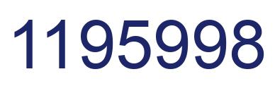 Number 1195998 blue image