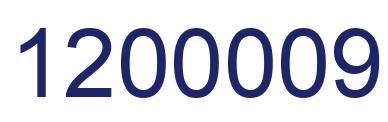 Number 1200009 blue image