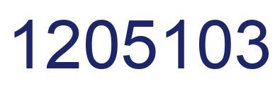 Number 1205103 blue image