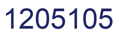 Number 1205105 blue image