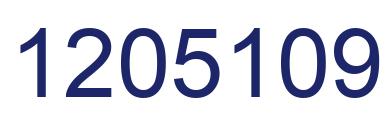 Number 1205109 blue image