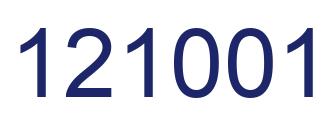 Número 121001 imagen azul