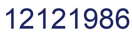 Número 12121986 imagen azul