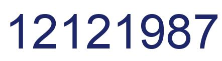 Número 12121987 imagen azul