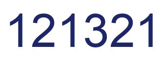Number 121321 blue image