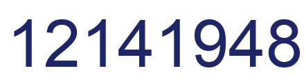 Number 12141948 blue image