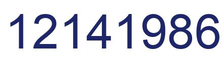 Número 12141986 imagen azul