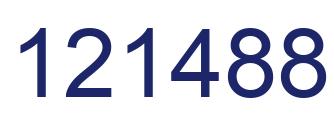 Number 121488 blue image