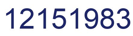 Number 12151983 blue image