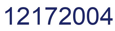 Number 12172004 blue image
