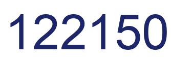 Number 122150 blue image