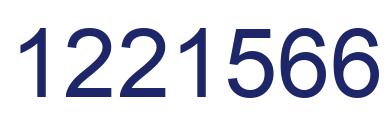 Number 1221566 blue image