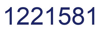Number 1221581 blue image