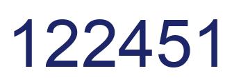 Number 122451 blue image