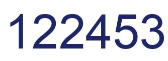 Number 122453 blue image