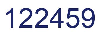 Number 122459 blue image
