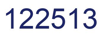 Número 122513 imagen azul
