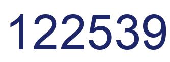 Number 122539 blue image