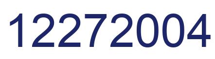 Number 12272004 blue image