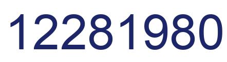 Number 12281980 blue image
