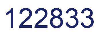 Number 122833 blue image