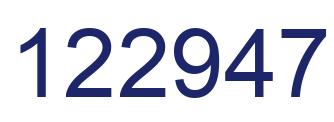 Number 122947 blue image